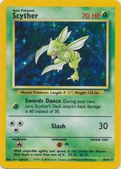 Scyther - 10/64 - Holo Rare - Unlimited Edition - Missing Set Symbol