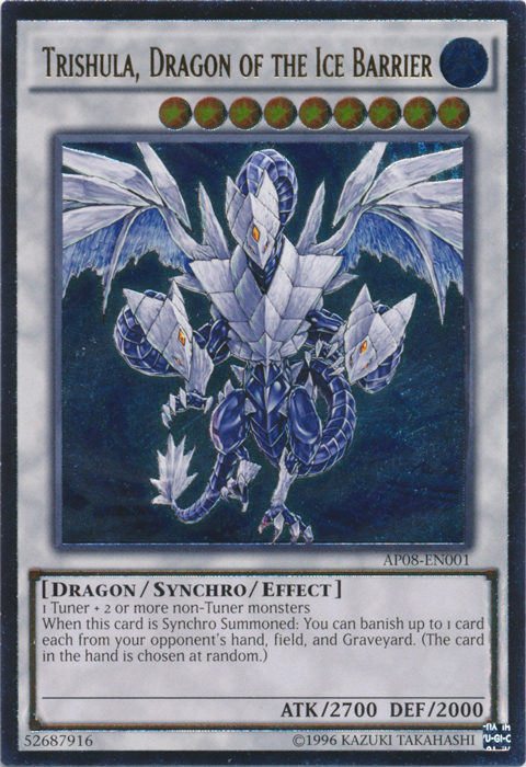 Trishula, Dragon of the Ice Barrier - AP08-EN001 - Ultimate Rare - Unlimited Edition