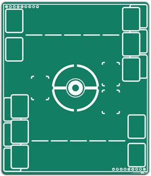 Pokemon Inked Battlefield 2-Player Playmat