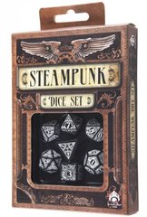 Black-White Steampunk dice set (7)