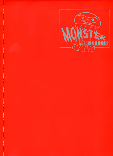 Monster Protectors 9 Pocket Matte Red Binder