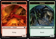 Spider Token - Dragon Token - Red