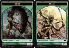 Beast // Snake (Green) Double-Sided Token