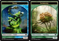 Snake (Multicolor) // Saproling Double-Sided Token