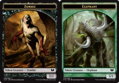 Zombie Token - Elephant Token - Green