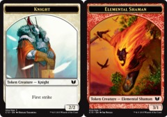 Knight (First Strike) // Elemental Shaman Double-Sided Token