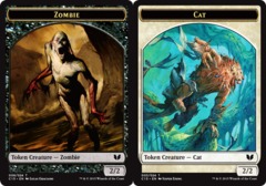 Cat // Zombie Double-Sided Token