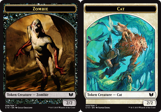 Cat (003) // Zombie (008) Double-Sided Token