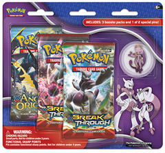 Pokemon XY8 BREAKthrough 3-Booster Blister Pack - Mega Mewtwo Y Pin