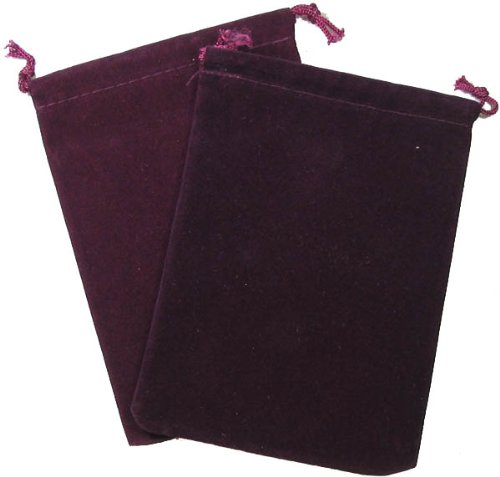 Chessex Velour Dice Bag Small Burgundy 4x6
