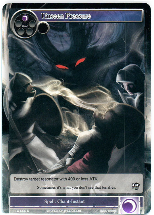 Unseen Pressure - TTW-090 - C - 1st Edition Unseen Pressure - TTW-090 - C - 1st Edition