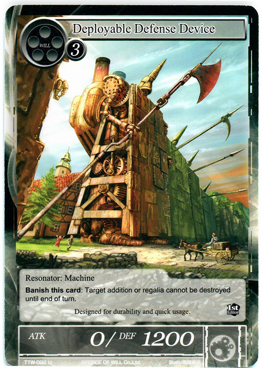Deployable Defense Device - TTW-092 - U - 1st Edition
