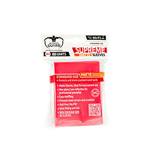 Supreme Matte Sleeves - 80ct - Red