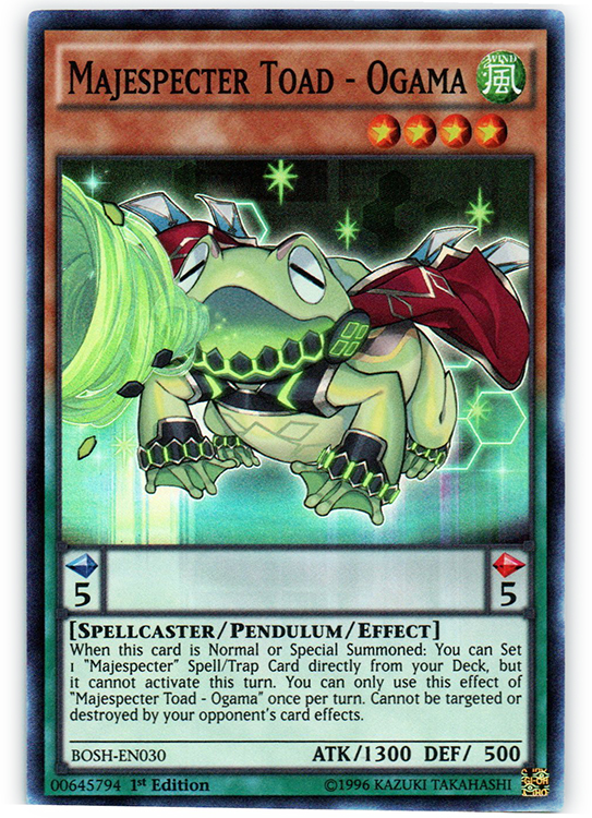 yugioh toad cards Majespecter - Ogama BOSH Super Rare - 1st ed and Trap Cards to defeat their opponents monsters and be the first to drop the others Life Points to 0. Top 10 Frog and Toad