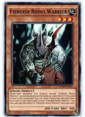 Fiendish Rhino Warrior - BOSH-EN091 - Rare - 1st Edition