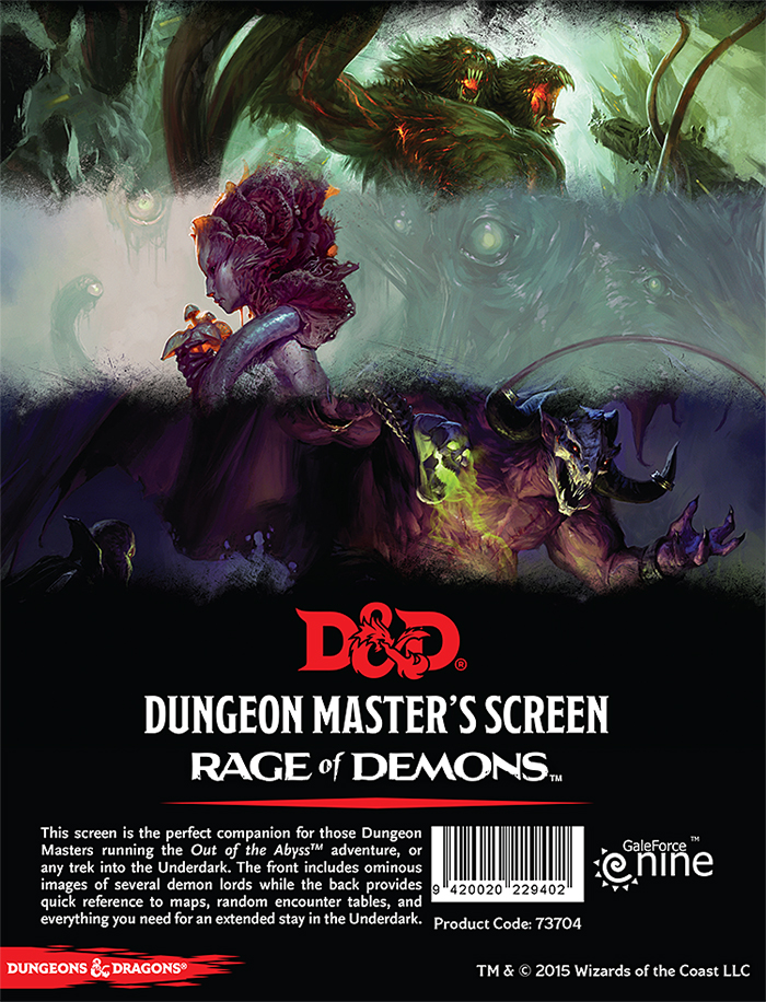 5th Edition Dungeon Masters Screen - Rage of Demons