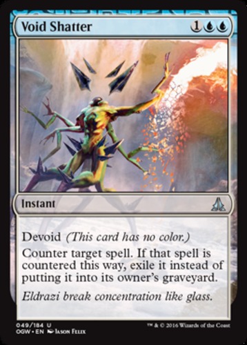Void Shatter 1x FOIL OGW MTG Oath of the Gatewatch Uncommon MINT blue Void Shatter 1x FOIL OGW MTG Oath of the Gatewatch Uncommon MINT blue