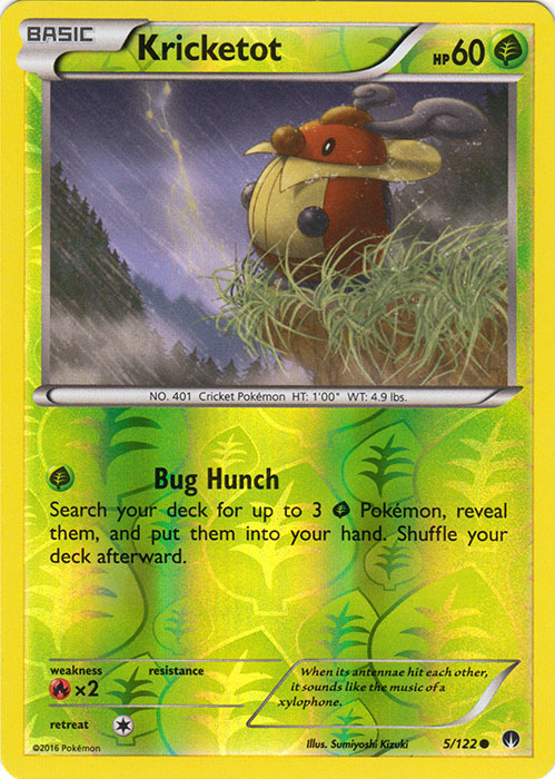 Kricketot - 5/122 - Common - Reverse Holo