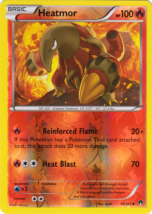 Heatmor - 15/122 - Uncommon - Reverse Holo