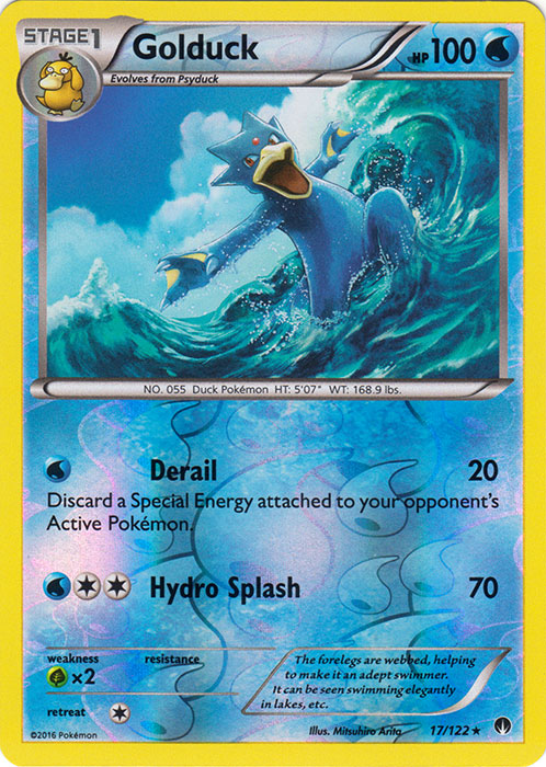 Golduck - 17/122 - Rare - Reverse Holo