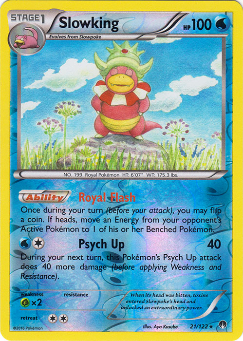 Slowking - 21/122 - Holo Rare - Reverse Holo