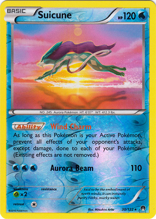 Suicune - 30/122 - Holo Rare -   Reverse Holo