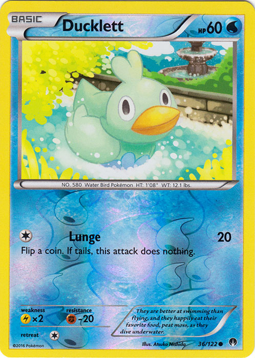 Ducklett - 36/122 - Common - Reverse Holo