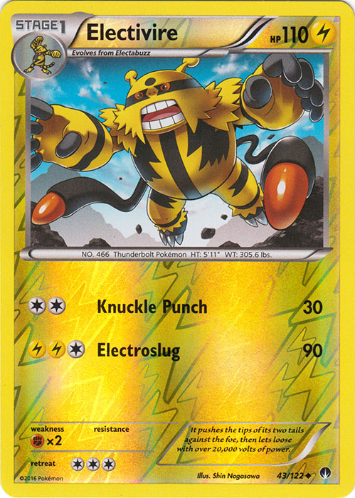 Electivire - 43/122 - Uncommon - Reverse Holo