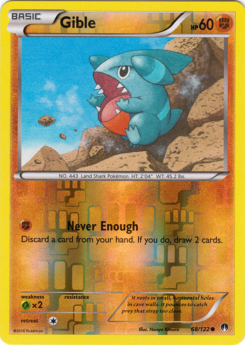 Gible - 68/122 - Common - Reverse Holo