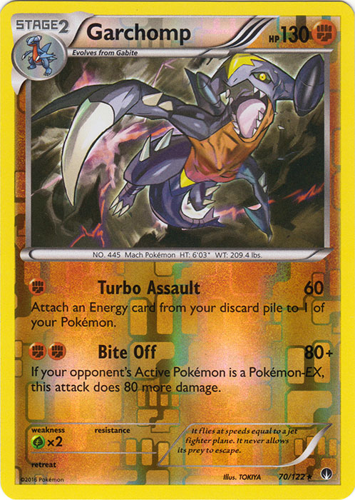 Garchomp - 70/122 - Holo Rare -  Reverse Holo