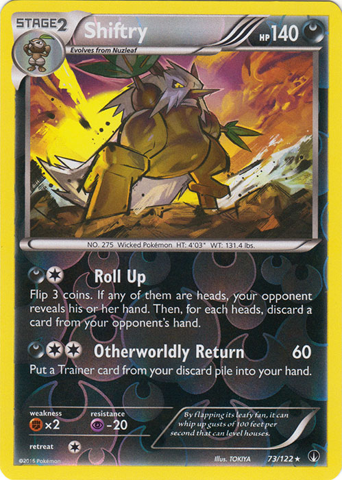 Shiftry - 73/122 - Rare - Reverse Holo