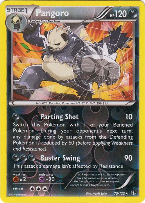 Pangoro - 75/122 - Rare - Reverse Holo