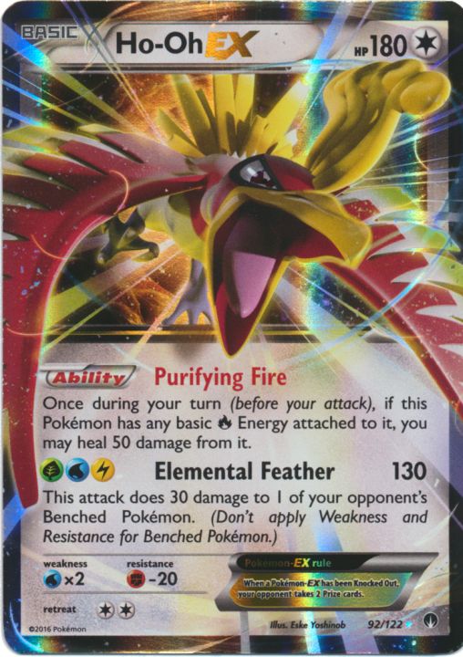 Ho-Oh-EX - 92/122 - Holo Rare ex