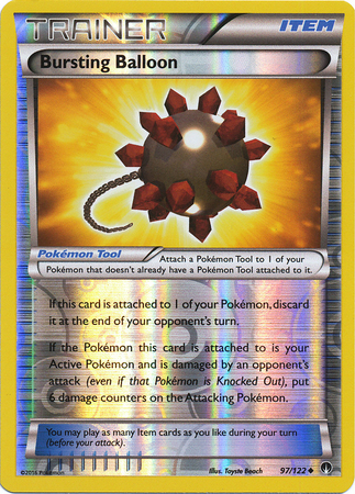 Bursting Balloon - 97/122 - Uncommon - Reverse Holo