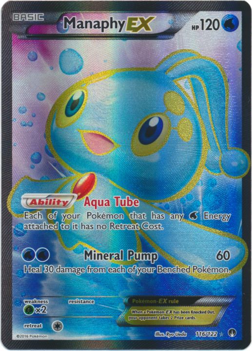 Manaphy EX Full Art Ultra Rare -116/122