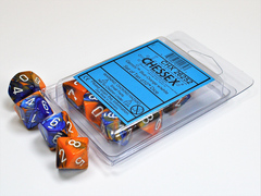 Gemini Blue-Orange w/White D10 Set (10) CHX 26252