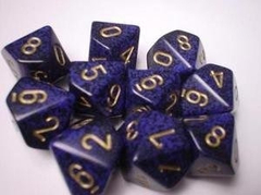 Golden Cobalt Speckled d10 CHX 25137