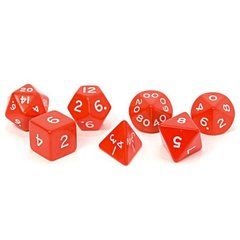 Koplow Jumbo 28mm 7 piece Dice set, Red