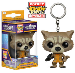 Pocket POP! Guardians Of The Galaxy Rocket Raccoon Mini-Figure Keychain