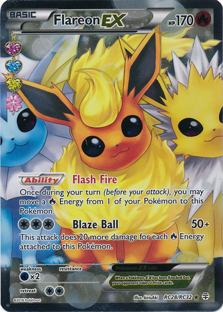 Flareon-EX - RC28/32 - Full Art Ultra Rare