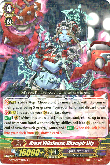 Great Villainess, Dhampir Lily - G-TCB01/036EN - R Great Villainess, Dhampir Lily - G-TCB01/036EN - R