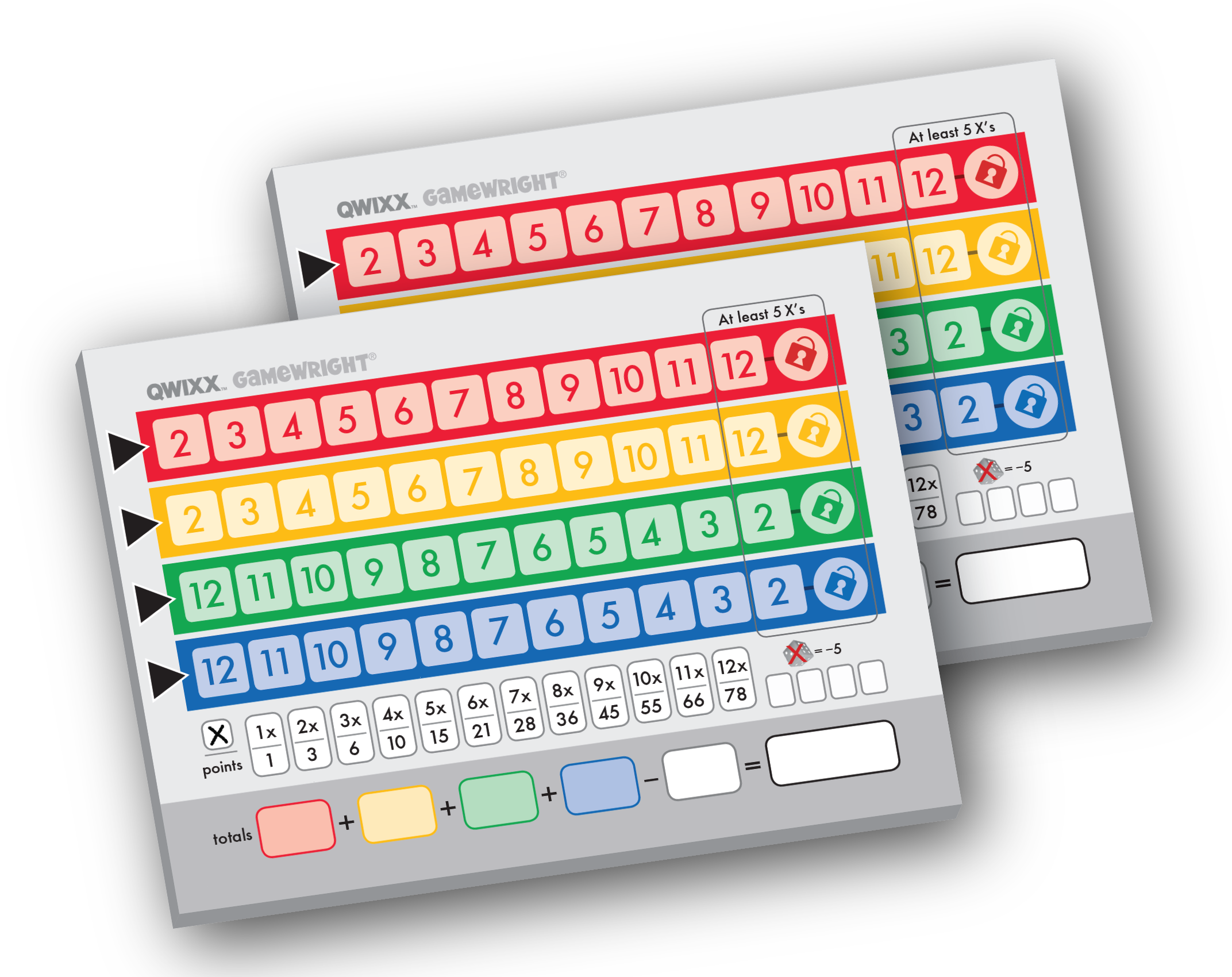 Qwixx Score Pads - 2 Pack