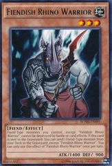 Fiendish Rhino Warrior - BOSH-EN091 - Rare - Unlimited Edition