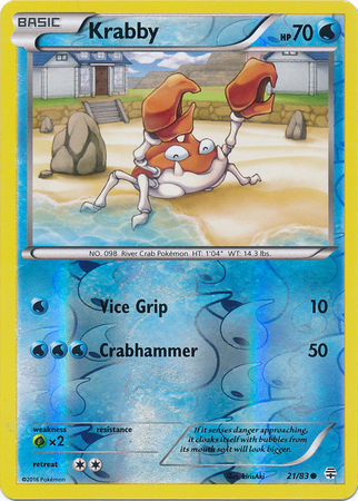 Krabby - 21/83 - Common - Reverse Holo