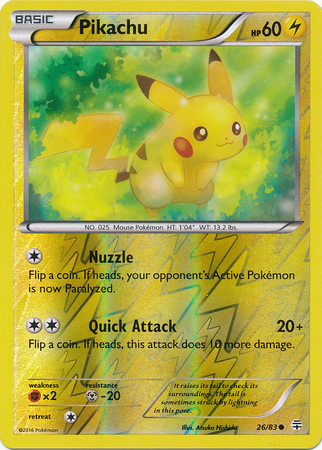 Pikachu - 26/83 - Common - Reverse Holo