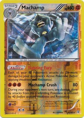 Machamp - 42/83 - Holo Rare - Reverse Holo