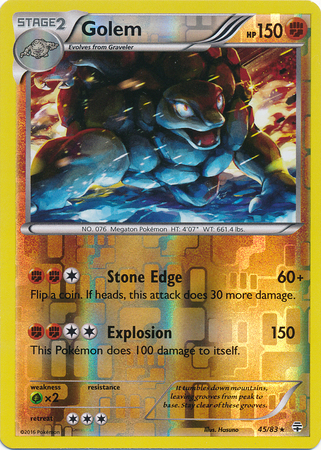 Golem - 45/83 - Rare - Reverse Holo