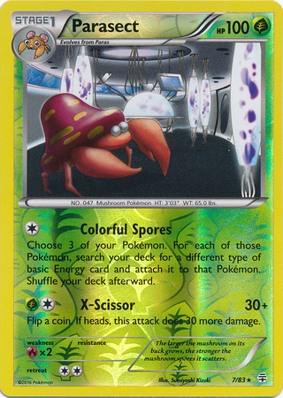 Parasect - 7/83 - Rare - Reverse Holo