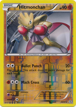 Hitmonchan - 48/83 - Rare - Reverse Holo