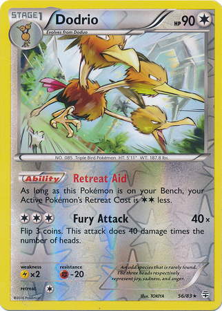 Dodrio - 56/83 - Rare - Reverse Holo